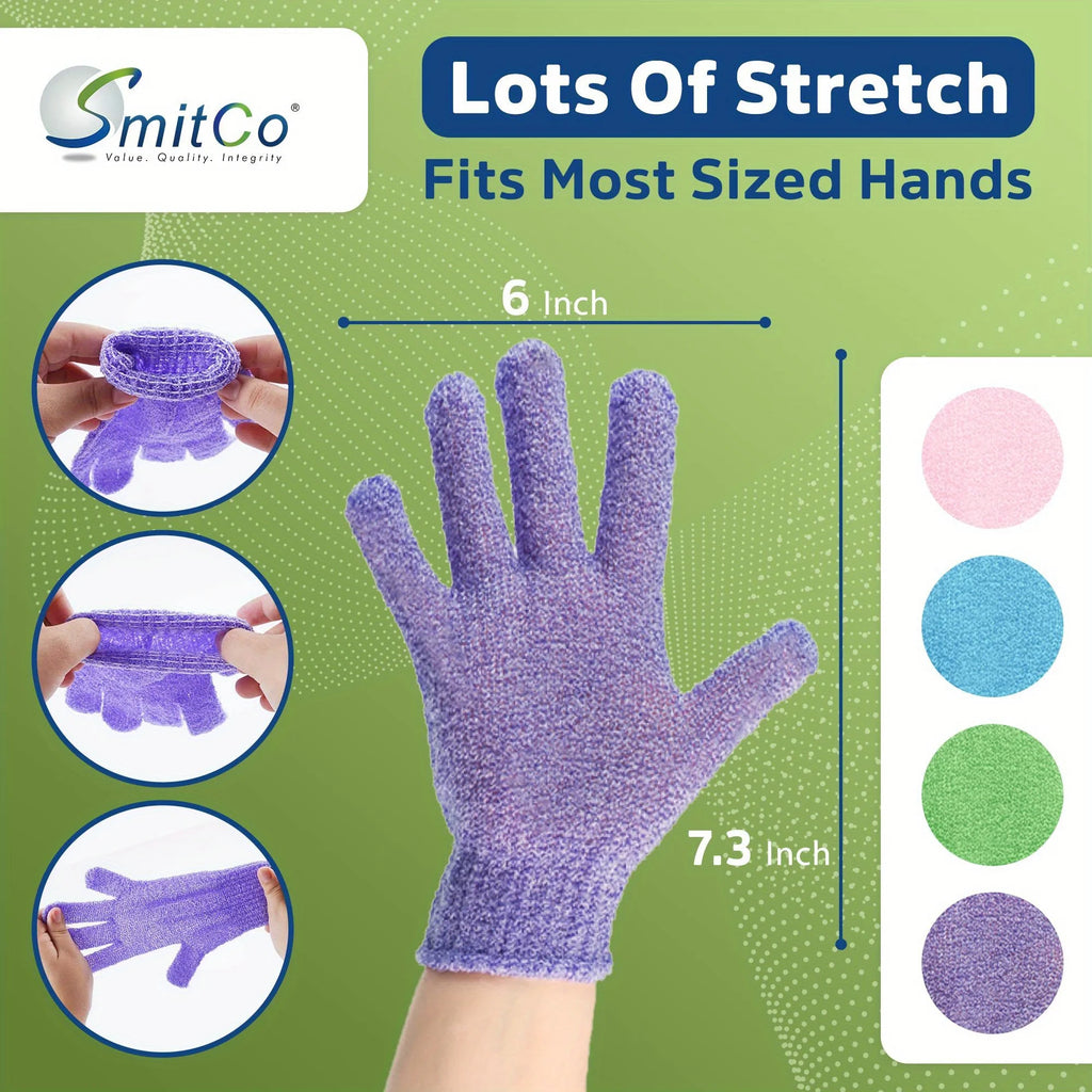 1-10pcs Colourful Exfoliating Gloves, Bath Gloves For Shower, Double Sided Exfoliating Gloves, For Spa, Massage And Body Scrubs