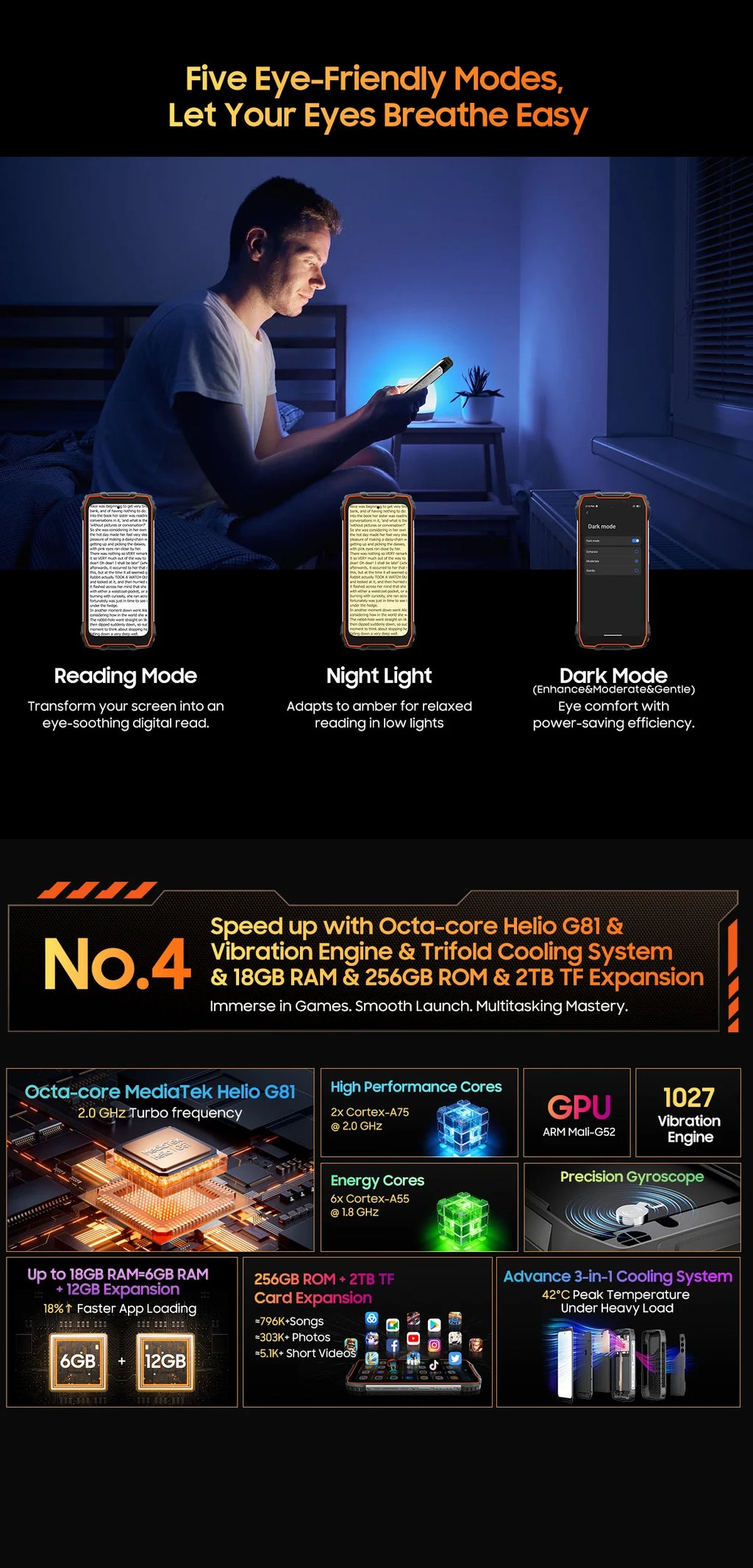Blackview OSCAL PILOT 1 Rugged Phone 6.67" 90Hz IPS Display 6GB+256GB Android 14 Outdoor Smartphone with LED Flashlight GPS/NPC
