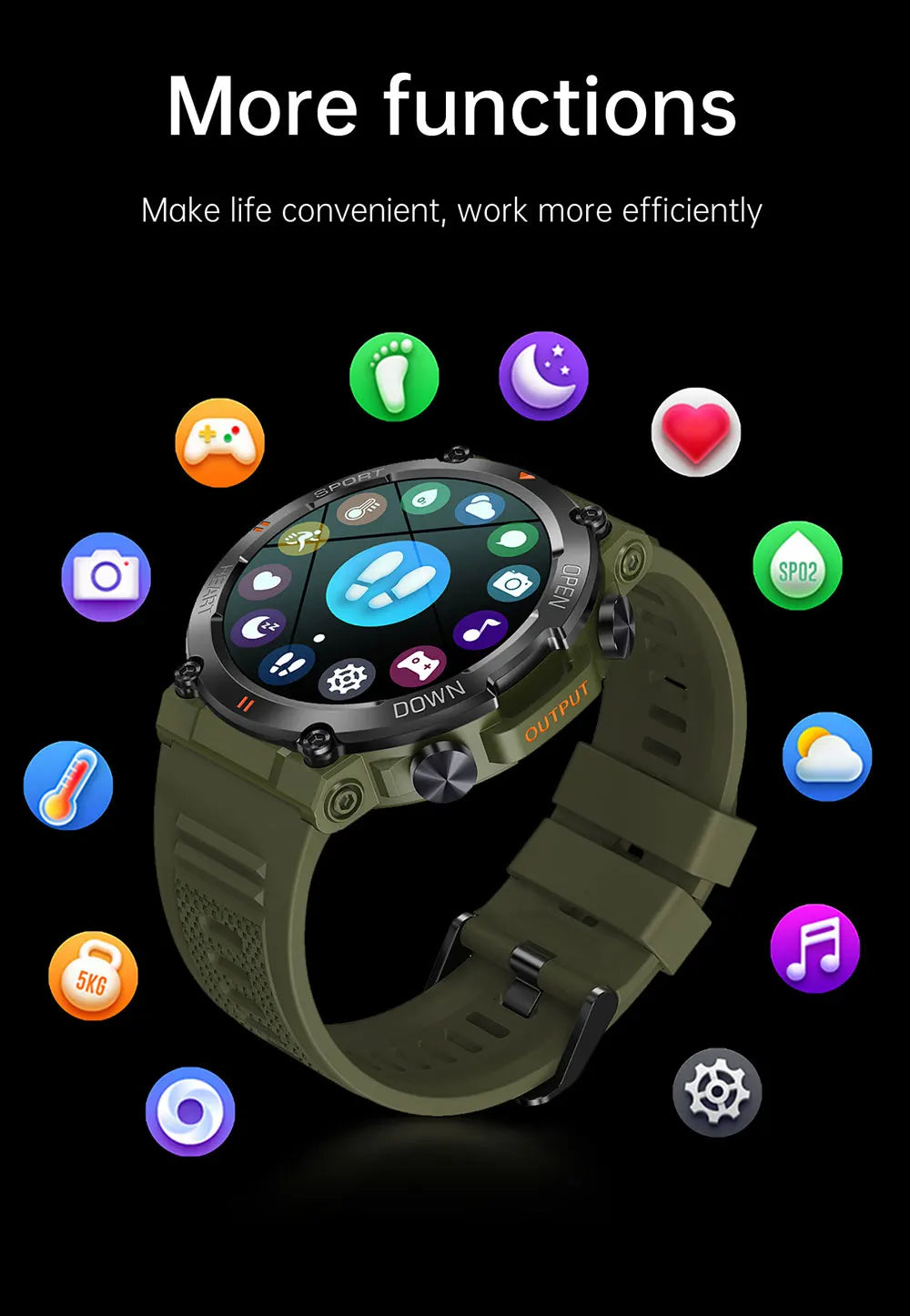 MEVADEN 1.39 inch HD Bluetooth Call Smart Watch Men Sports Fitness Tracker Heart Monitor 400mAh Smartwatch For Android IOS MD56