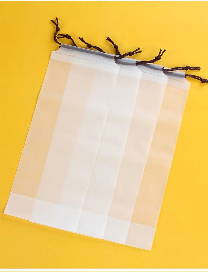 Umbrella Storage Bag Translucent Plastic Waterproof Anti-dirty Umbrella Cover Reusable Portable Drawstring Bags Home Storage