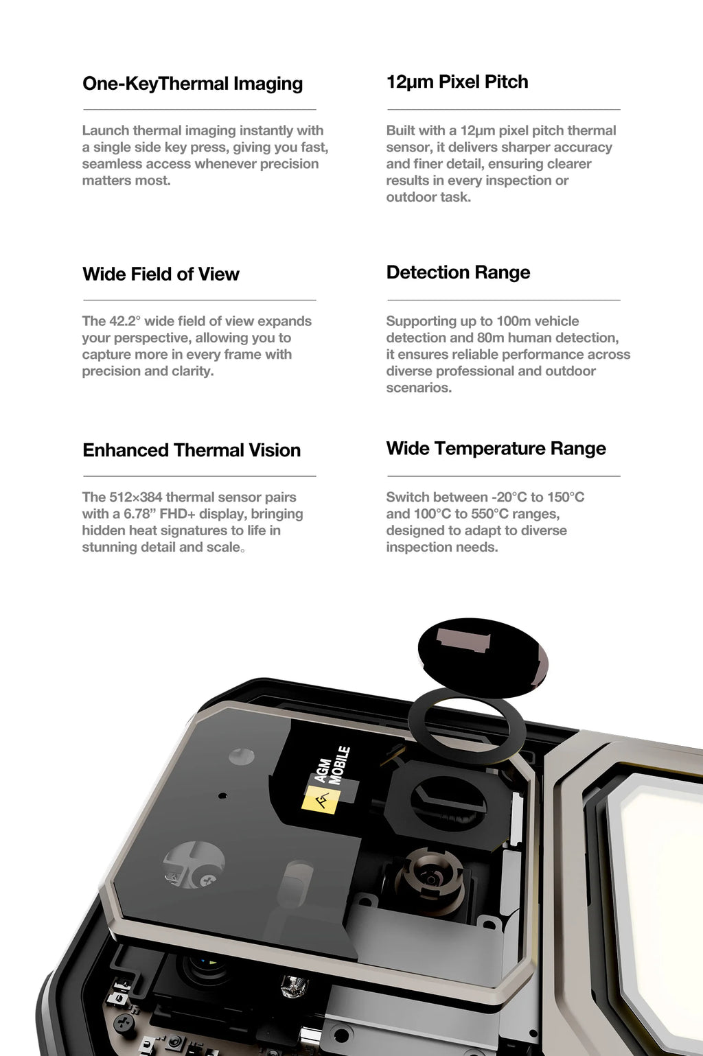 AGM G3 PRO 5G Rugged Phone 512GB ROM +24(12+12)GB RAM Thermal Imaging Camera Smartphone Android15 Fast Charge  Wireless Charging