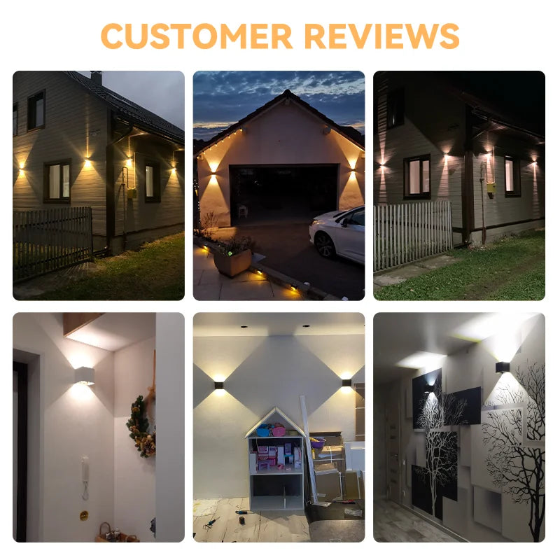 LED Wall Light AC110V-220V Outdoor Waterproof Home Decoration Up Down Wall Interior Lamp Living Room Bedroom Stairs Lighting
