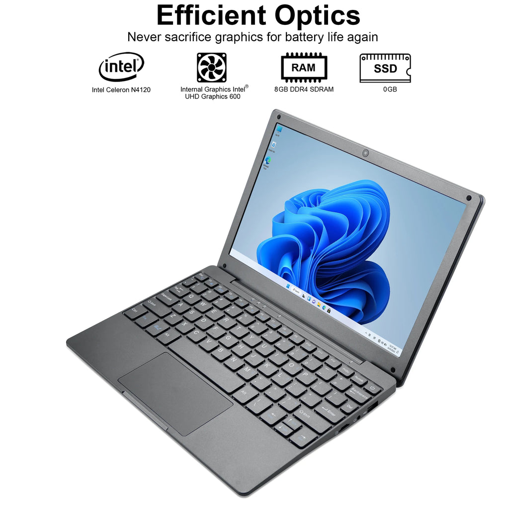 Factory price 10.1Inch Portable Laptop kids Mini PC Ultra Thin Notebook with Intel N4000 8GB RAM / 128GB Storage with Win 11 OS