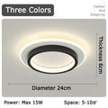 MARPOU Modern LED Ceiling Lamp 3 Color Temperature Baked Enamel Hallway Lamps Balcony Lights Bedroom Living Room 90V-260V