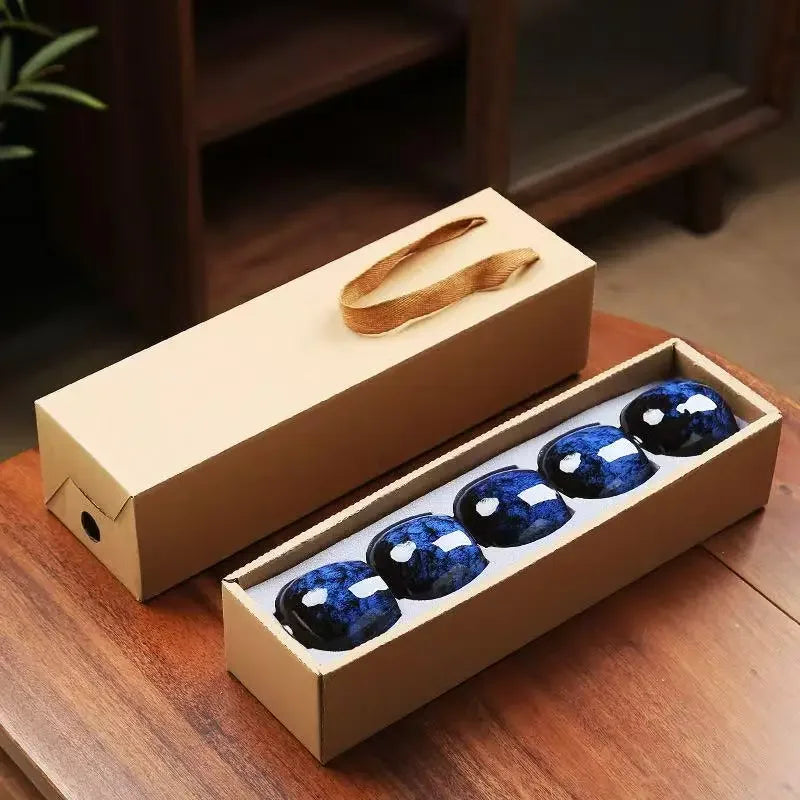 1/5pc Colorful Reactive Glaze Ceramic Coffee Mug 170ml Ceramic Espresso Tea Cup Home Office Lacquered Water Cups Drinkware