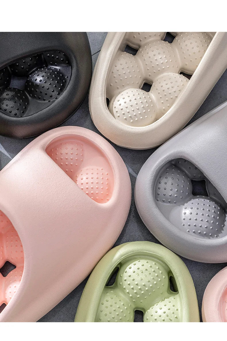 TZLDN Ergonomic EVA Unisex Bathroom Slippers Water-Leakage-Proof Massage Indoor Slippers Comfortable Breathable Casual Slippers