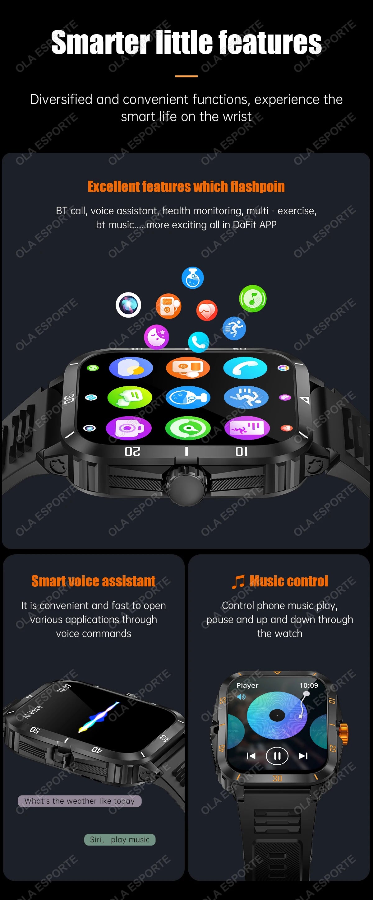 2025 Sport Smart Watch For Men 1.96'' Screen Blood Oxygen Bluetooth Call Watch 100+Sport Waterproof Smartwatch Man Reloj Hombre