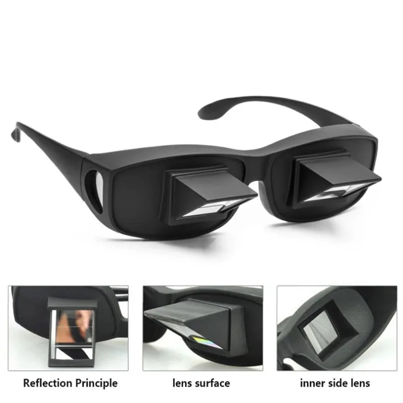 Amazing Lazy Creative Periscope Horizontal Reading Books Sit Glasses On Bed Lie Down View TV Myopia Usable Prism Spectacles