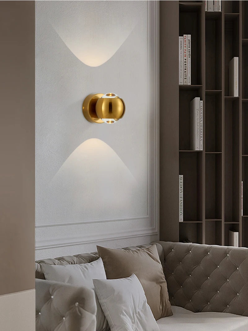 Minimalist Hallway Decor Background Wall Lamps Bedroom Bedside Wall Lights Washing Wall Sconce Up and Down Luminescence Lights