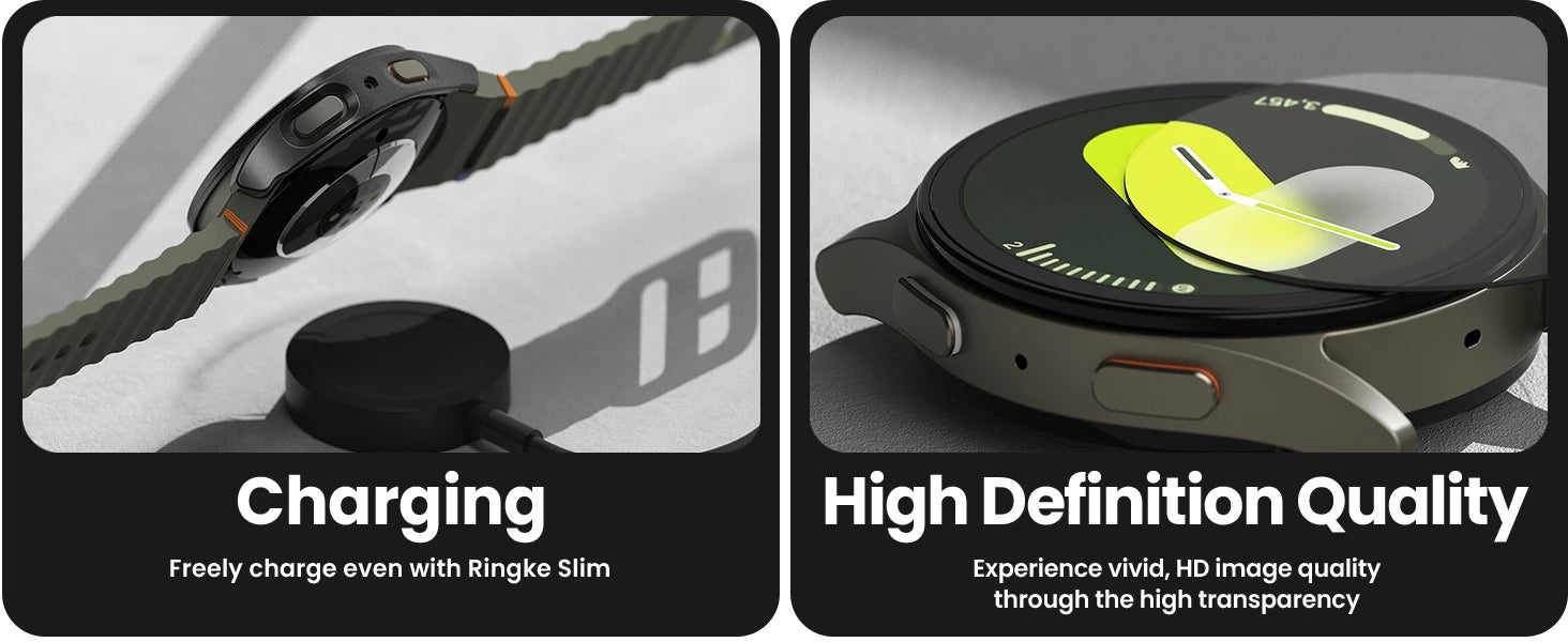 Glass+Case for Samsung Galaxy Watch 7 40mm/44mm Screen Protector Tempered Glass&Hard PC Protective Bumper Cover Accessories Set