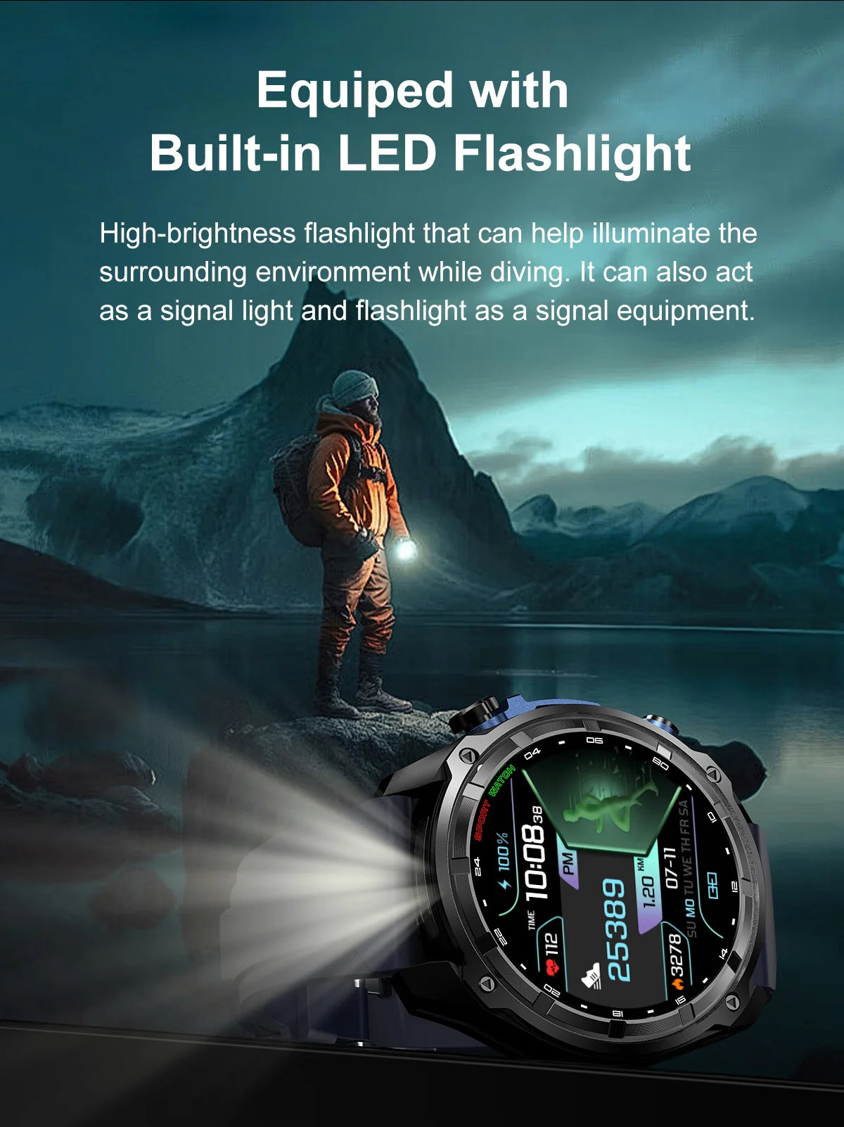 T-Rex3 Pro GPS Offline Map 1000mAh Battery Smart Watch Built in Swim Sports Clock 10ATM Waterproof 4GB Outdoors Military Watches