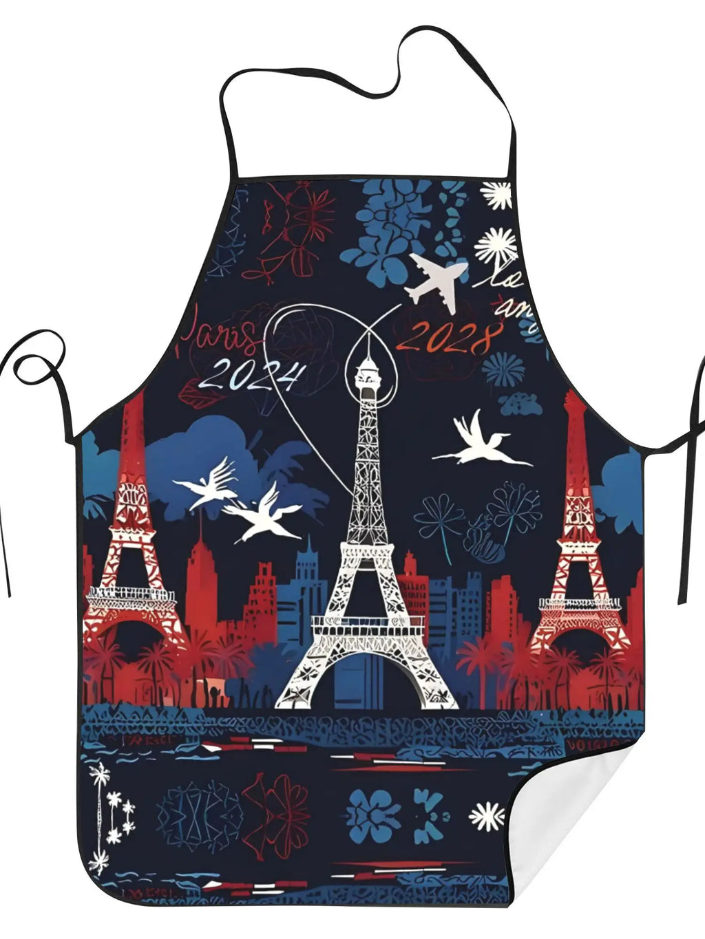 Paris to LA Adjustable Cooking Apron Unisex Household