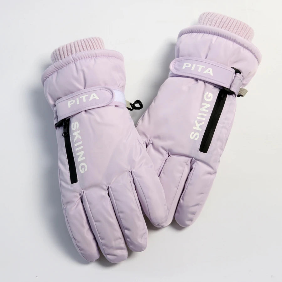 WOMEN'S Professional Winter Warm Skiing Gloves, Warm Snow Gloves, Waterproof Motorcycle Gloves, Smile 506 Touch Screen