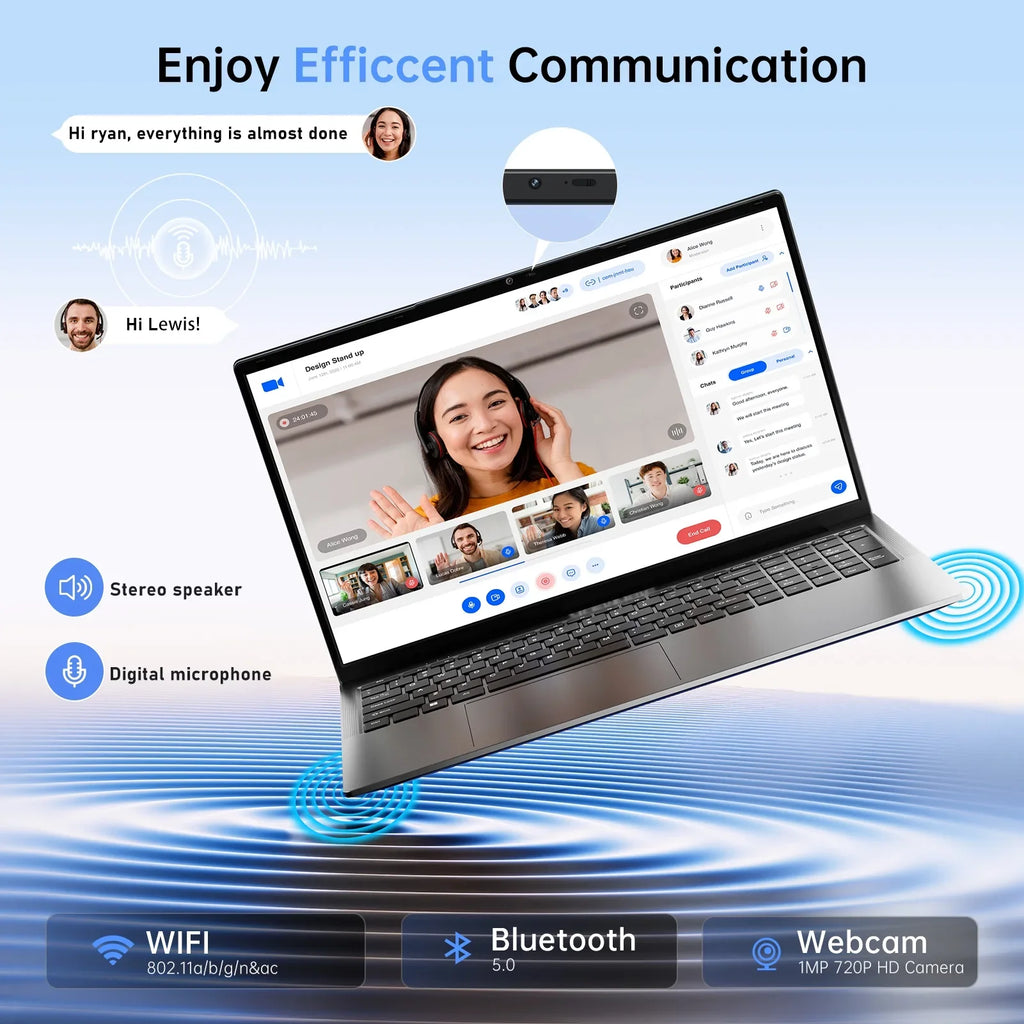 HOT 17.3" Large Screen Laptop Intel 6500Y 32GB 1TB/2TB Windows 11 Lightweight and Portable High-Definition Office Notebook..