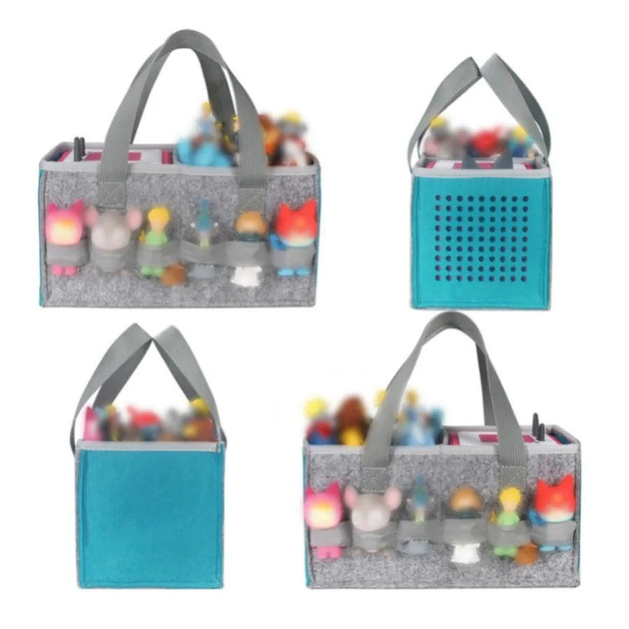 Felt Carrying Case Compatible With Toniebox Starter Set And Tonies Figurine For Travel Home Felt Cloth Musical Toy Folding Bag