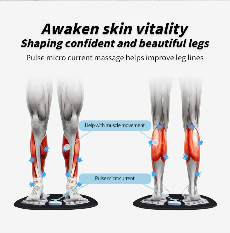 EMS Foot Massager LCD Display 8 Modes 19 Intensities Foot Massagers for Pain Relief Improve Circulation Relax Foot Feet Massager