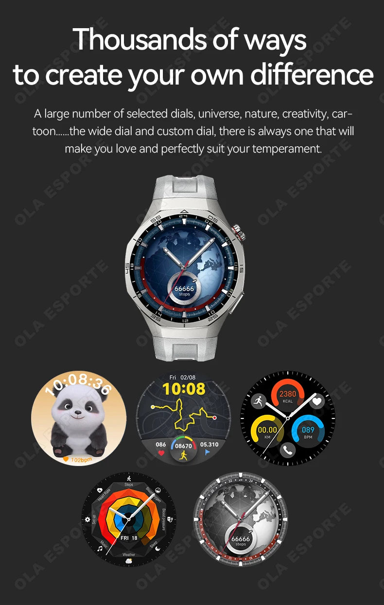 2026 New Watch5 PRO Smart Watch Men AMOLED HD Screen Sports Fitness Waterproof Watch Heart Rate Bluetooth Call Smartwatch HW12