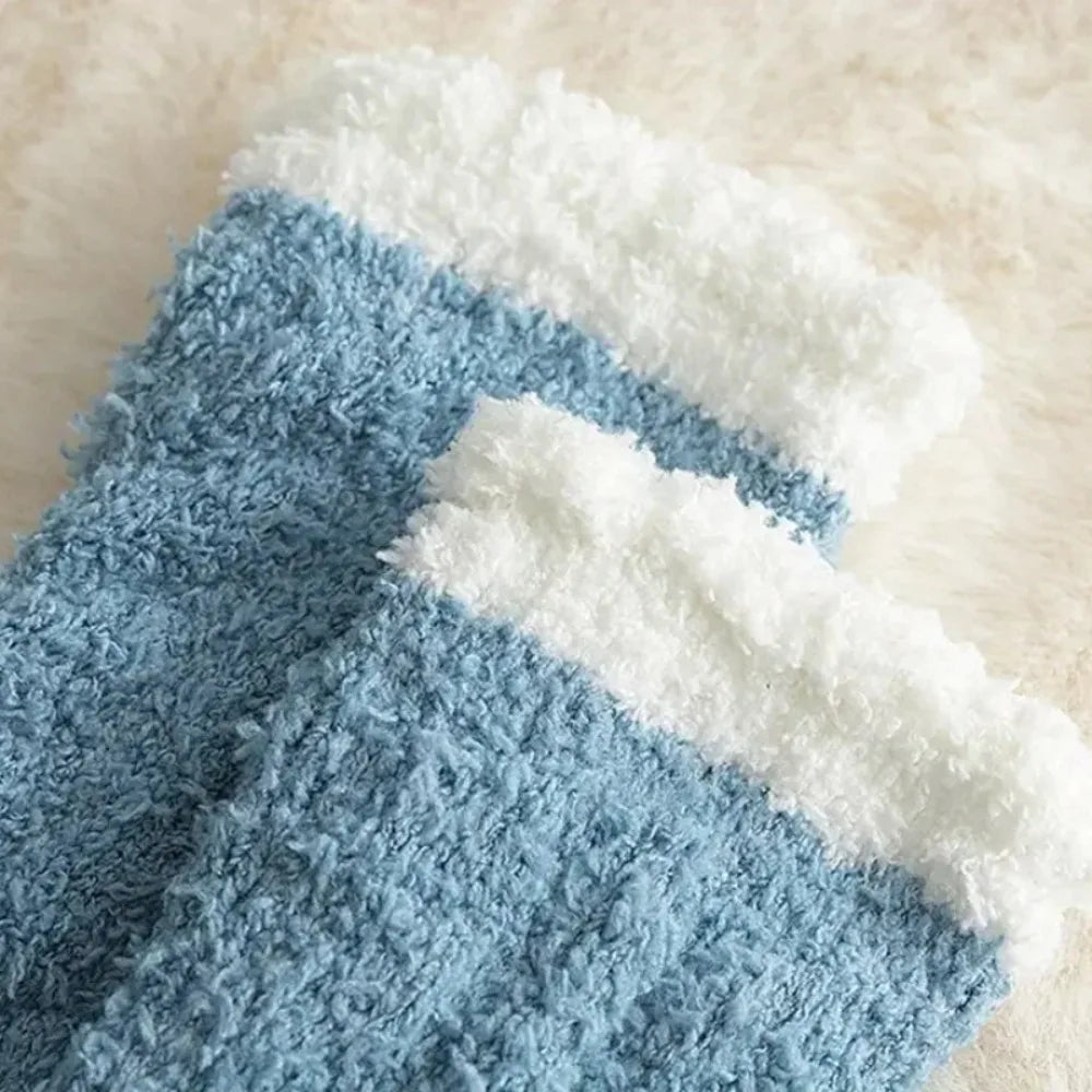 5 Pairs Thickened Coral Fleece Socks for Women Medium Sleeve Comfort and Warmth Winter Socks Floor Socks