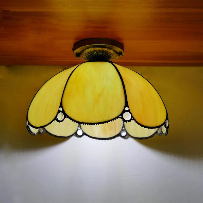 Tiffany Small Living Room Warm Bedroom Ceiling Lamp Modern Simple Living Room Lamps Creative Color Dining Room Lights
