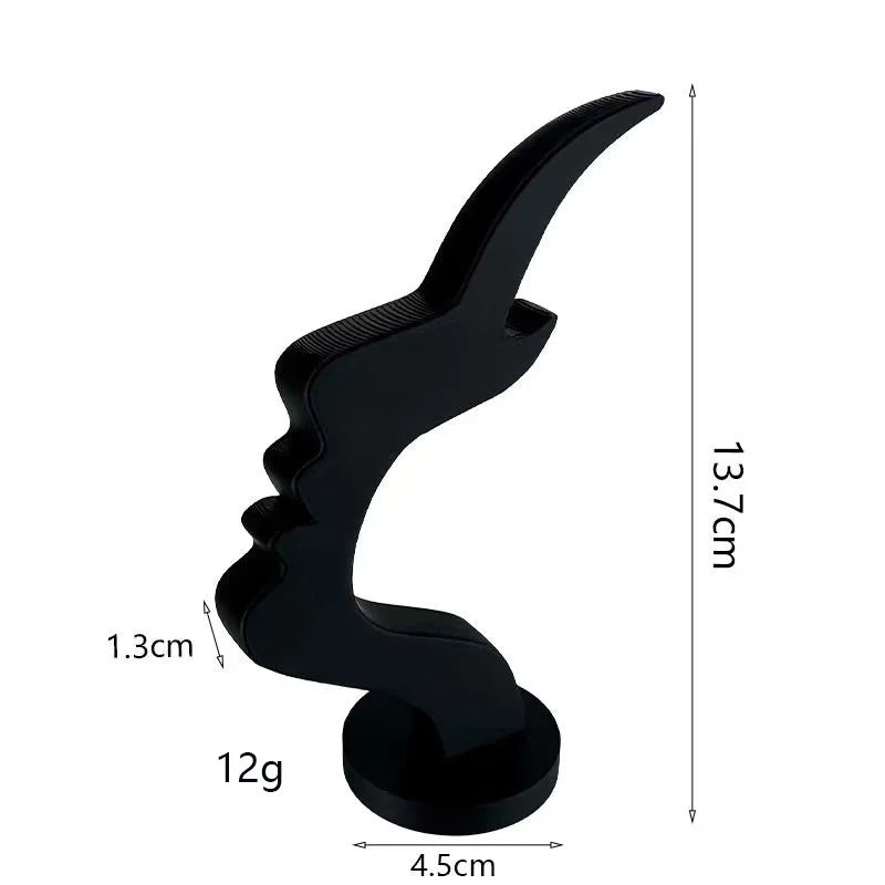 Minimalist Human Profile Eyeglass Holder 3D Printed Side Face Stand for Glasses Fun Practical Desk Line Art Decor Ornament