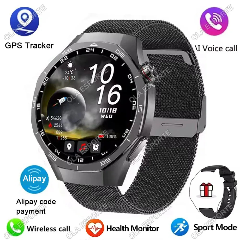 2026 New Smart Watch Men Watch 5 Pro 1.52 AMOLED Screen Bluetooth Call GPS Tracker NFC Heart Rate Dynamic Lsland SmartWatch Hw12