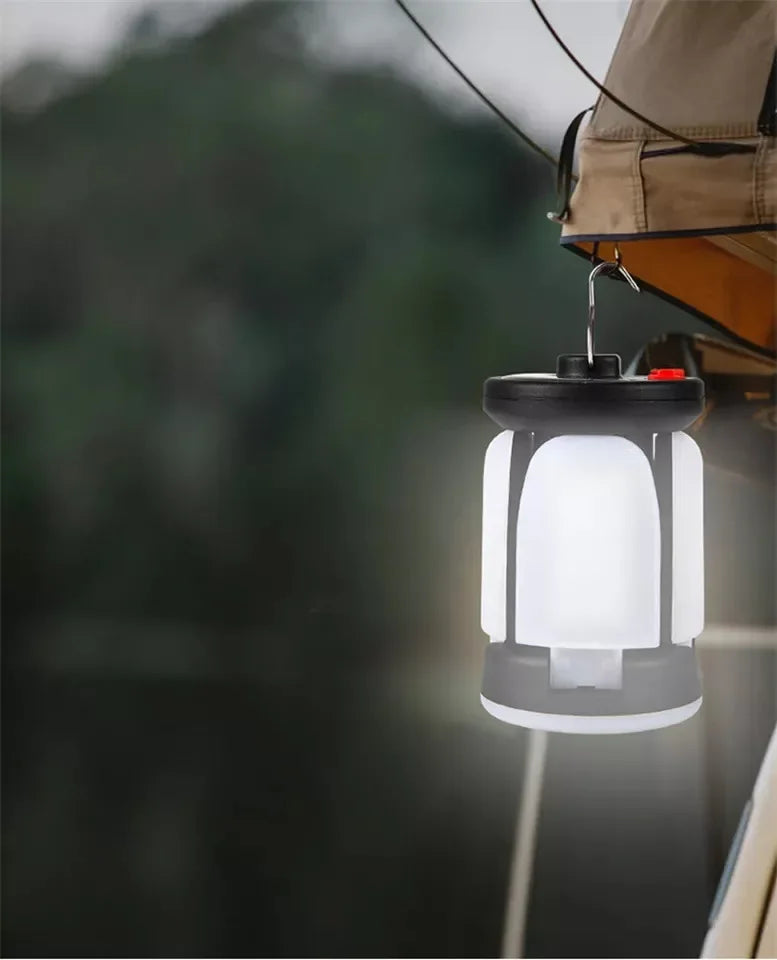 Rechargeable LED Camping Lantern With folding LED floodlight Portable Tent Light With 3 Light Modes For Camping, Hiking, Fishing