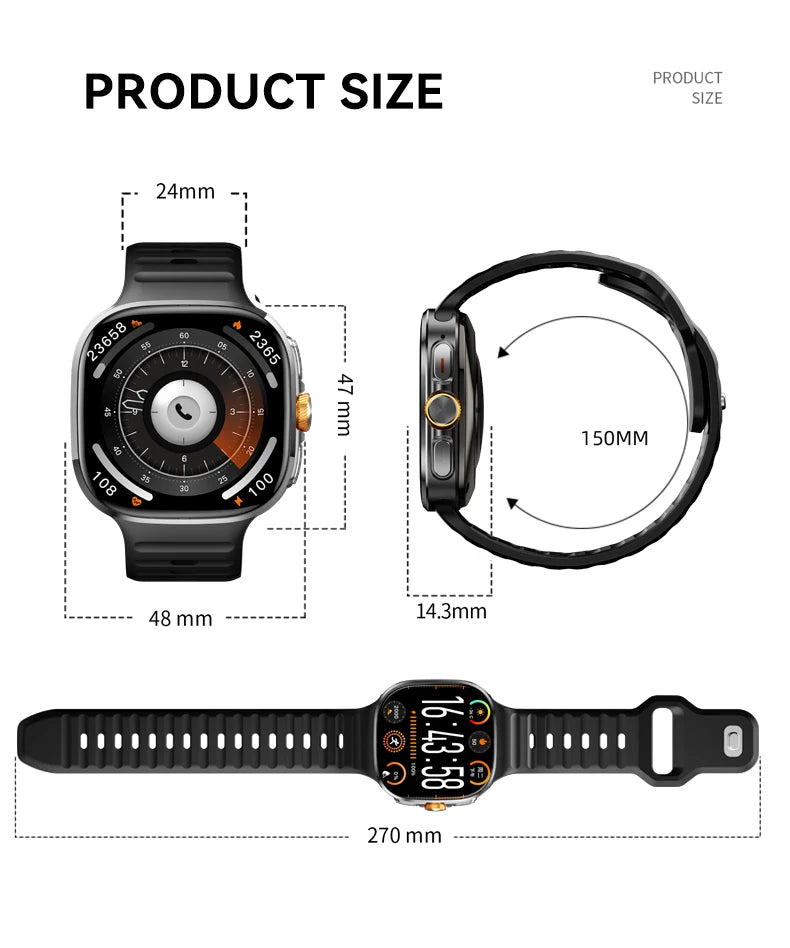 M99 Smart Watch Men's Watch SIM card 4G Android Google Play 2.4 inches 480*480  Amoled 32gG Memory GPS WIFI SmartWatches