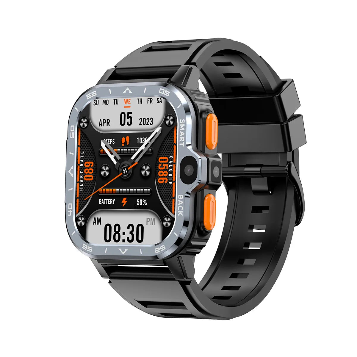4G Smart Watch Android 8.1 4GB RAM 128G ROM Wifi Dual Camera SIM Card Fitness Tracker Google Play Heart Rate Rugged Smartwatch