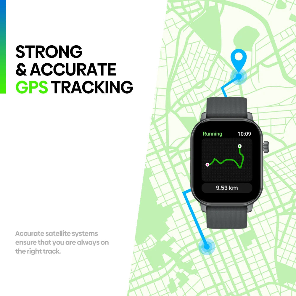 New 2025 Zeblaze GTS 3 GPS Smartwatch 2.01" Display Screen Make/Answer Phone Calls Heart Rate/SpO2/Stress Tracking Smart Watch