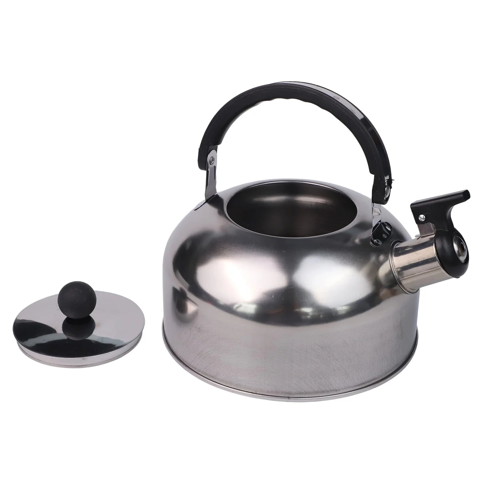 1Pcs Camping Cooking Teakettle Teapot Stainless Steel Whistling Kettle For Trips Whistling Kettle Stove Gas Water Kettle