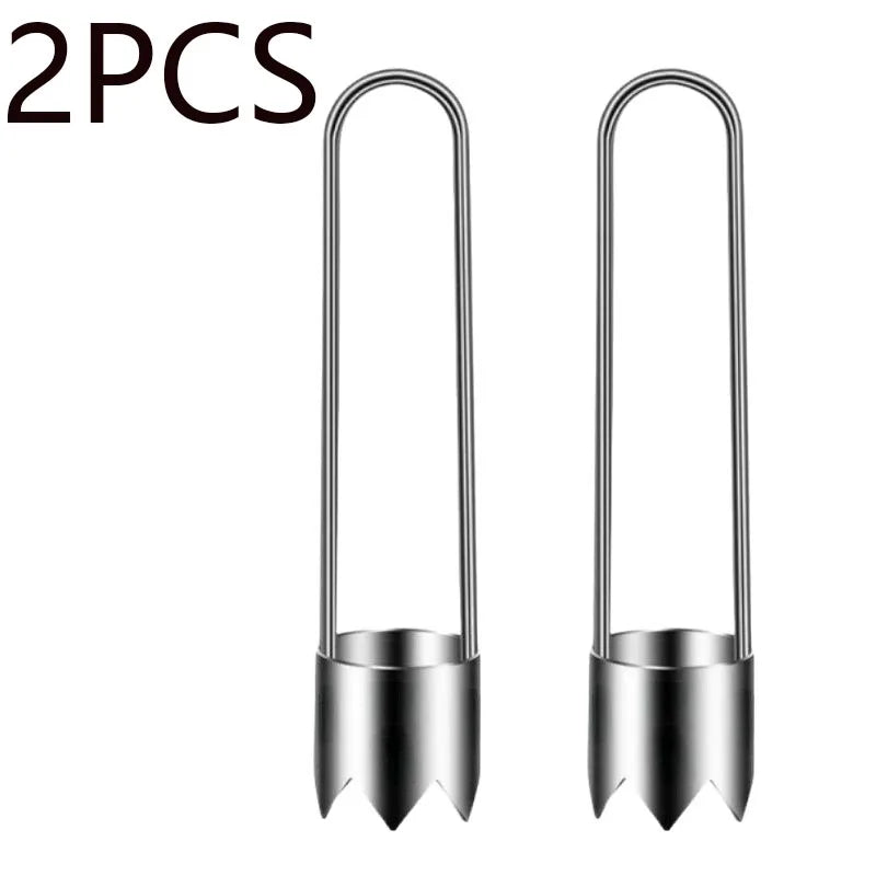 Stainless Steel Corers Portable Core Remover Fruit and Vegetable Core Extractor Kitchen Tools for Pitting Chili Peppers Melons