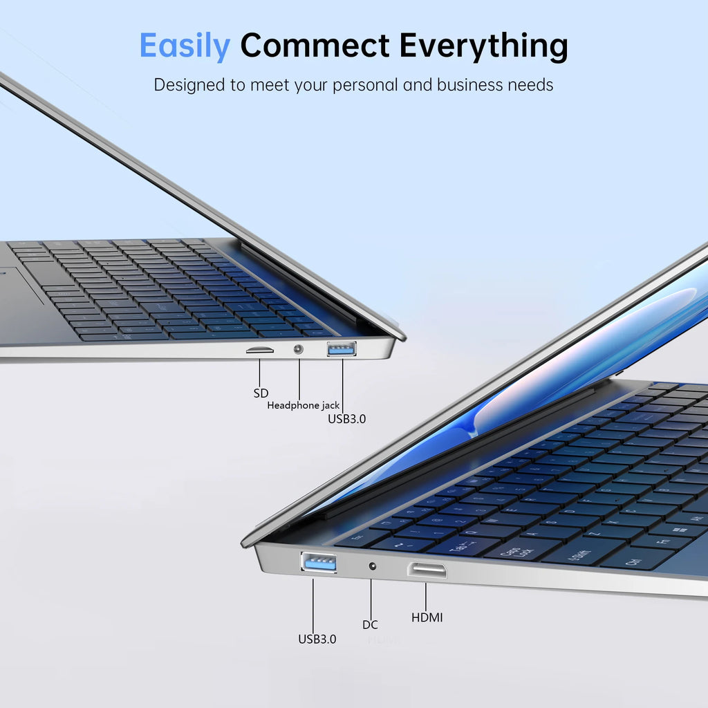 New 15.6" Inch Laptop Windows 11 Pro N5095 1920x1080 Gaming PC 32GB+2048GB Backlit Keyboard Portable Office Entertainment Laptop