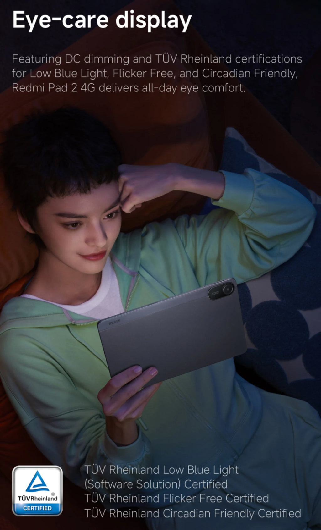 Xiaomi Redmi Pad 2 4G 4+128GB Global Version Tablet MediaTek Helio G100-Ultra 11" 90Hz 2.5K EyeCare Display 9000mAh 18W Charging