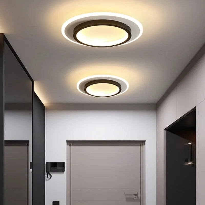 MARPOU Modern LED Ceiling Lamp 3 Color Temperature Baked Enamel Hallway Lamps Balcony Lights Bedroom Living Room 90V-260V