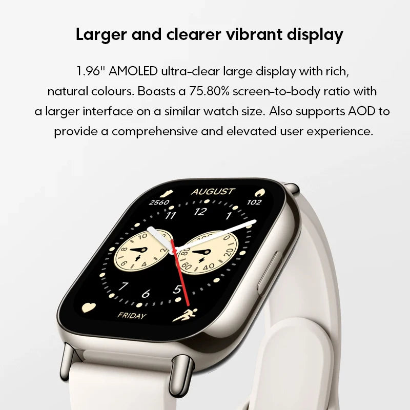 Global Version Xiaomi Redmi Watch 5 Lite 1.96'' AMOLED 18-Day Battery life Built-in GNSS 150+ Modes Smart Watch Bluetooth Call