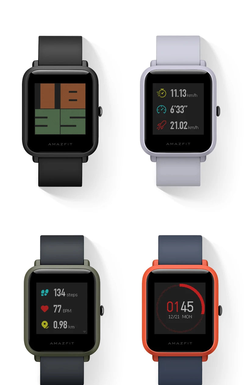 Amazfit Bip Smart Watch Bluetooth GPS Sports Watch For Men For Women Heart Rate IP68 Waterproof No Box 85-95 New Exhibit Watches