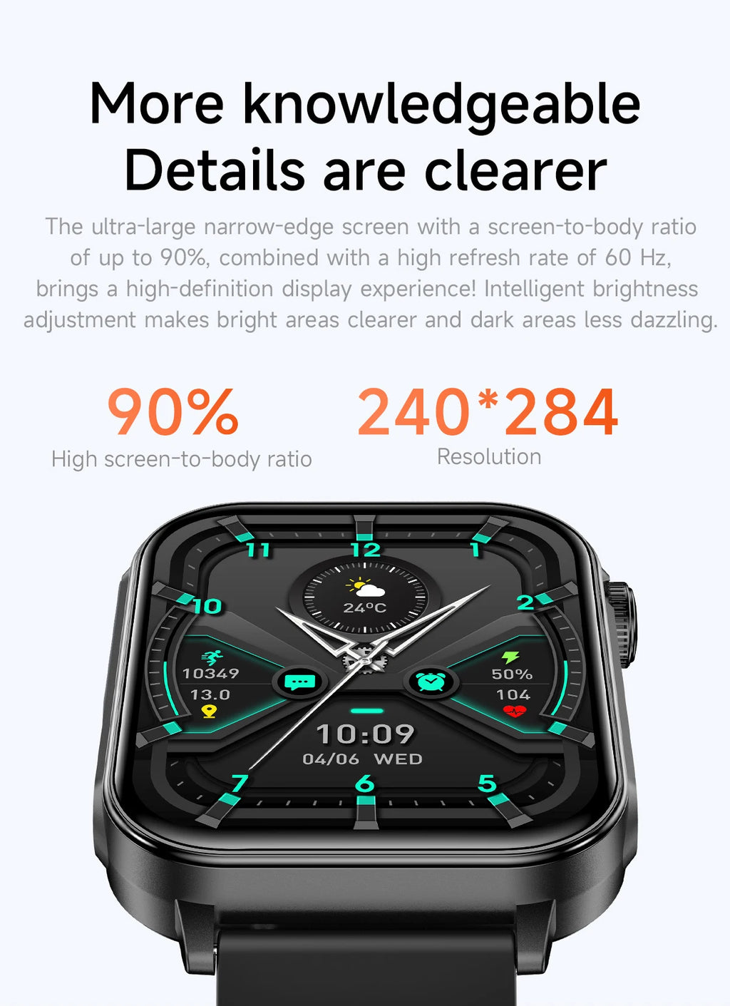 COLMI P80 Type-c Smartwatch Men Women Health Manager Bluetooth Call IP67 Waterproof Flashlight Smart Watch For Xiaomi iOS Phone