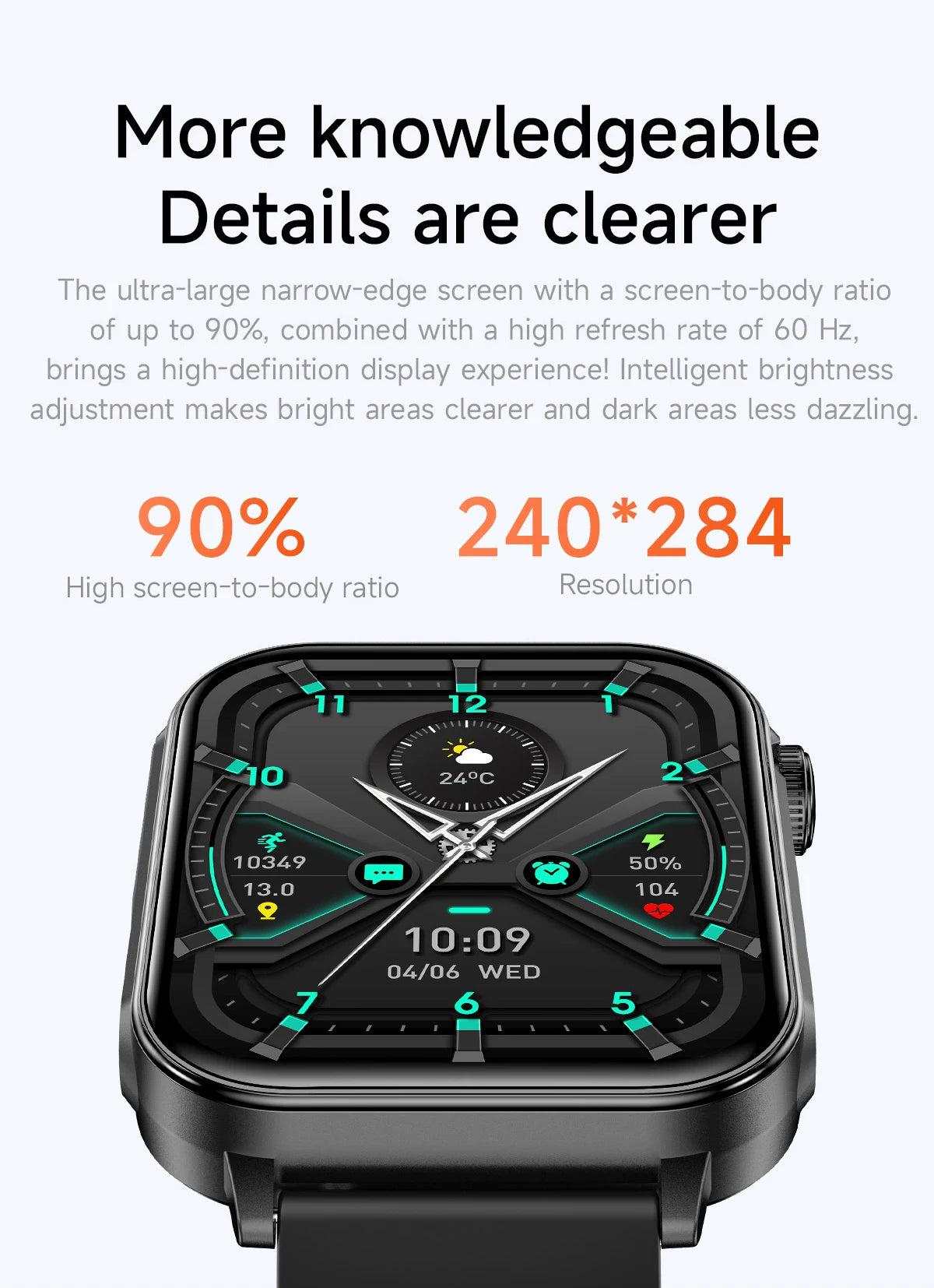 COLMI P80 Type-c Smartwatch Men Women Health Manager Bluetooth Call IP67 Waterproof Flashlight Smart Watch For Xiaomi iOS Phone