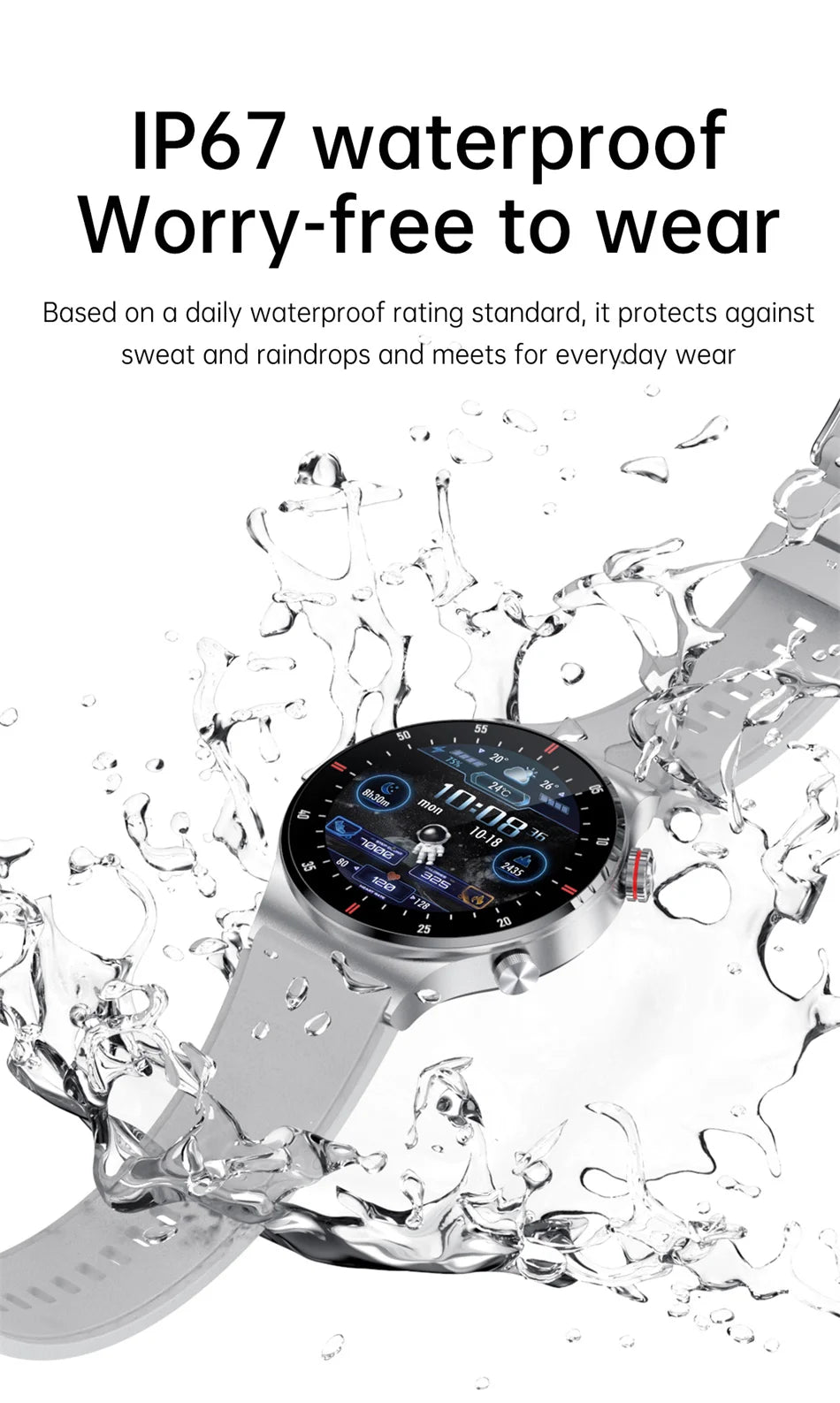 2026 Fashion Smartwatch HD Touch Heart Rate Bluetooth Call Sleep Monitoring NFC Weather Sport Mode Smart Watch For Android IOS