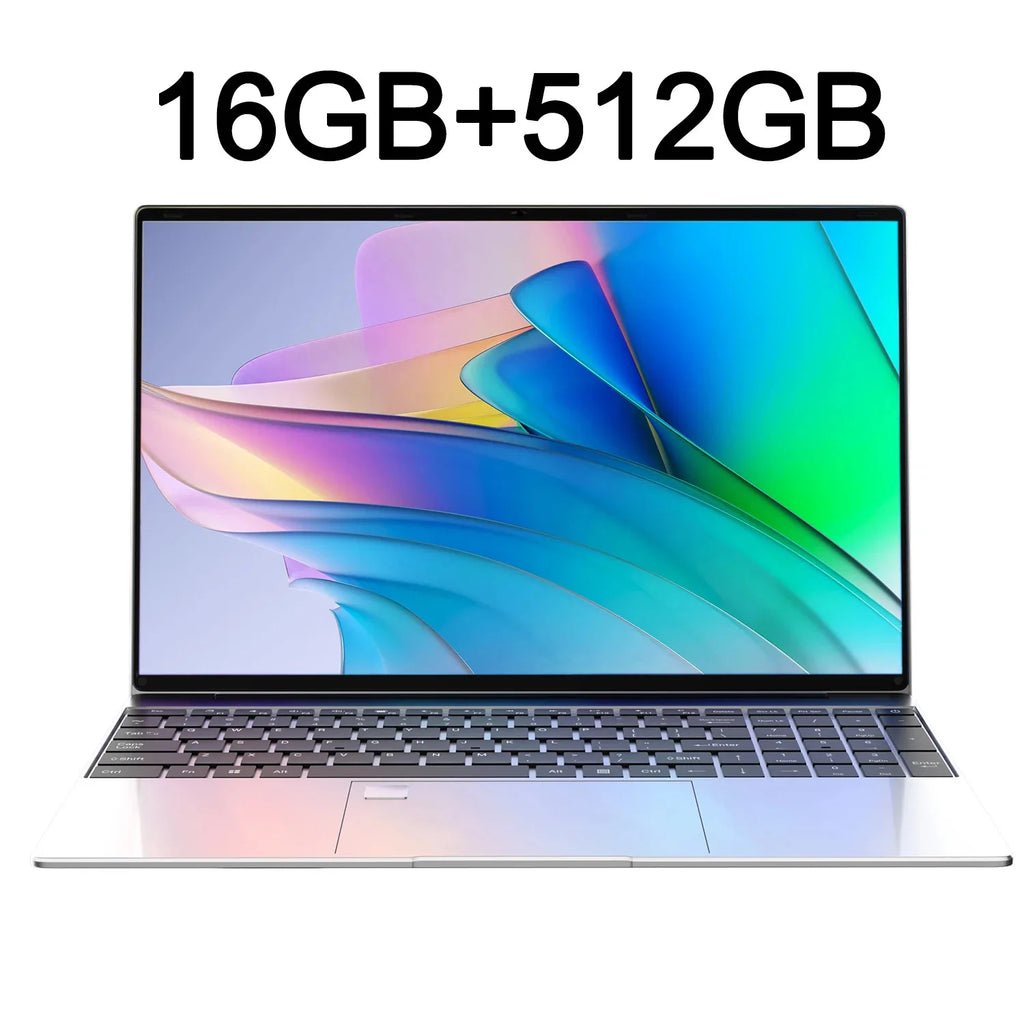 17.3" Portable Laptops Intel 6500Y Windows 11 32GB 2TB HD Display Fingerprint Unlock Gamer Study Office Notebook Computer PC