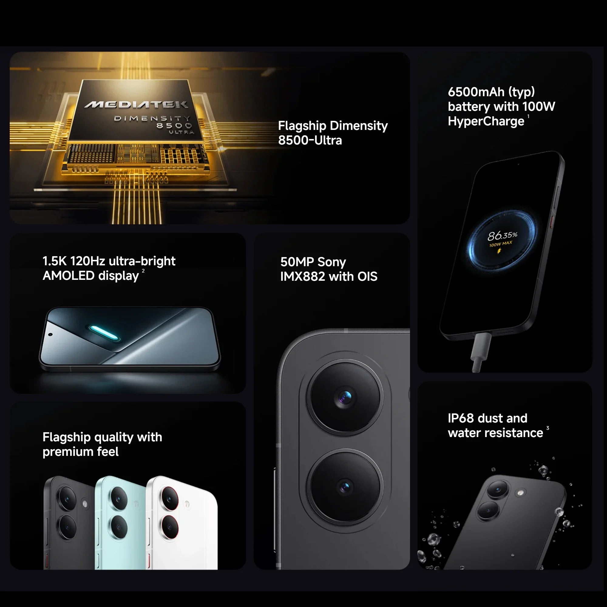 POCO X8 Pro 5G 8+256GB Global Version 6.59" 1.5K 120Hz Display Dimensity 8500-Ultra 50MP Camera 6500mAh 100W HyperCharge IP68