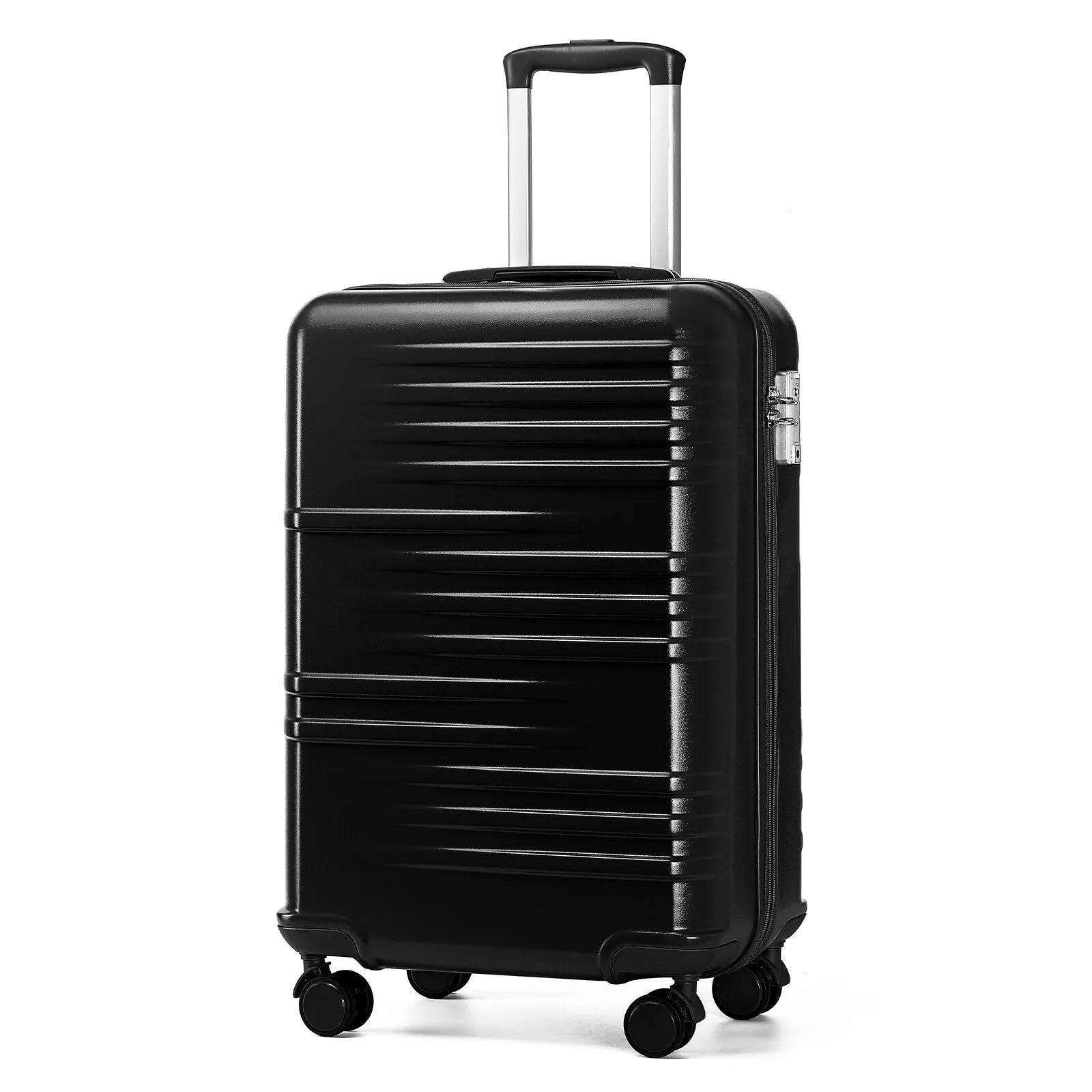 British Traveller Lightweight Hard Shell Suitcase ABS+PC, 20/24/28 inches, 4 spinner wheels with combination lock