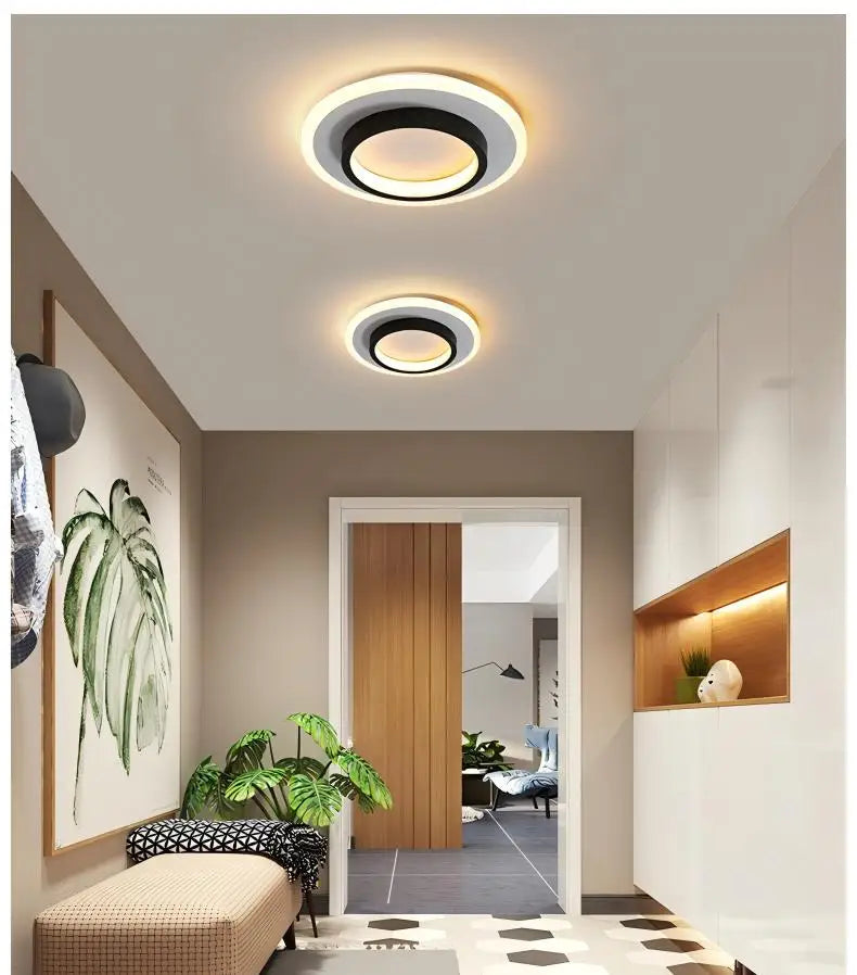 MARPOU Modern LED Ceiling Lamp 3 Color Temperature Baked Enamel Hallway Lamps Balcony Lights Bedroom Living Room 90V-260V