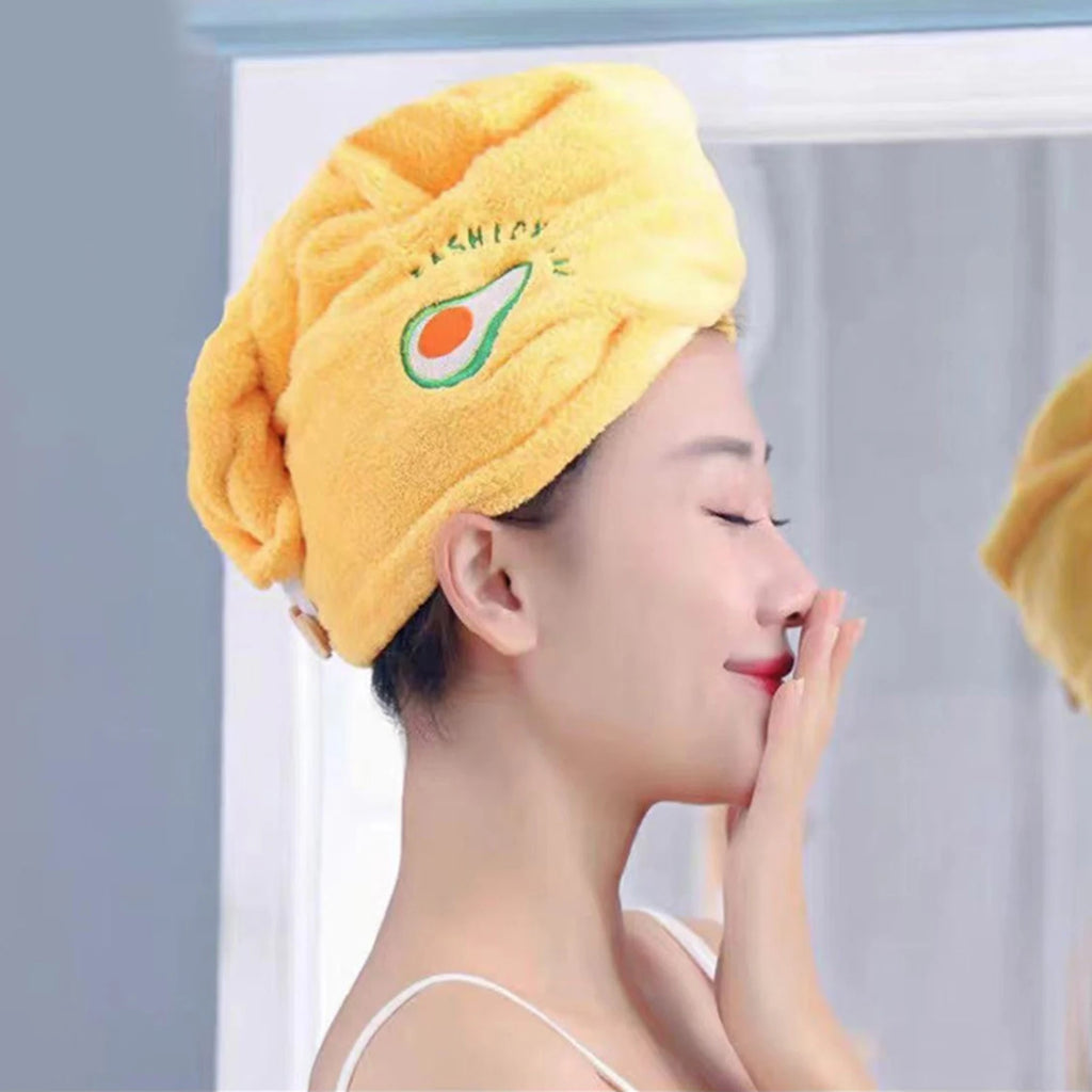 Coral Fleece Ladies Hair Towel Washable Hair Turban Wrap Drying Head Towels for Children and Women Wet Hair