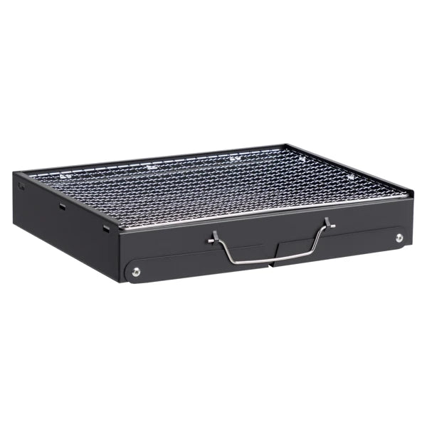 Portable Foldable Charcoal Grill | 38cm Compact Design | Light Steel Material Easy to Install | Equipped with Removable Ash Collector, Fast Heat Dissipation | Suitable for Camping, Picnicking, Beach, Backyard, and Small Group