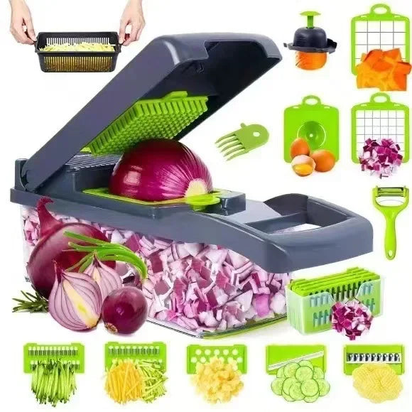16 Multifunctional Vegetable Cutting Artifacts Household Kitchen Vegetable Cutting Slicer Potato Shredded Wire Wiper Dice