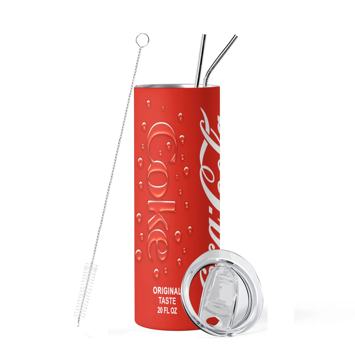 20oz Tumbler Cherry Lemon Orange juice Coke Can Vacuum cup Double Stainless Steel Water Bottle with Straw for Hot or Cold Drinks