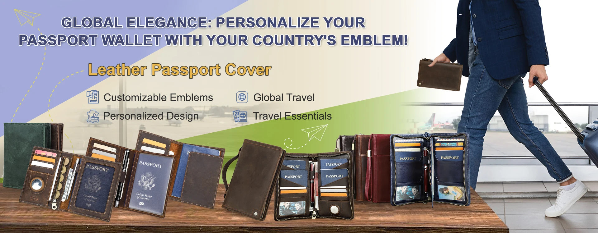 CONTACT'S Genuine Leather Passport Wallet Card Holder Coin Purse AirTag Slot Men Travel Wallet Women‘s Purse Passport Cover Bag