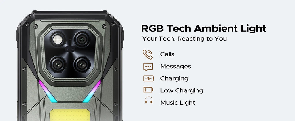 DOOGEE V Max LR 5G Rugged Phone  Laser Rngefinder Dual Camping lights 20500mAh Battery Light Effect 16GB 512GB Smartphone NFC