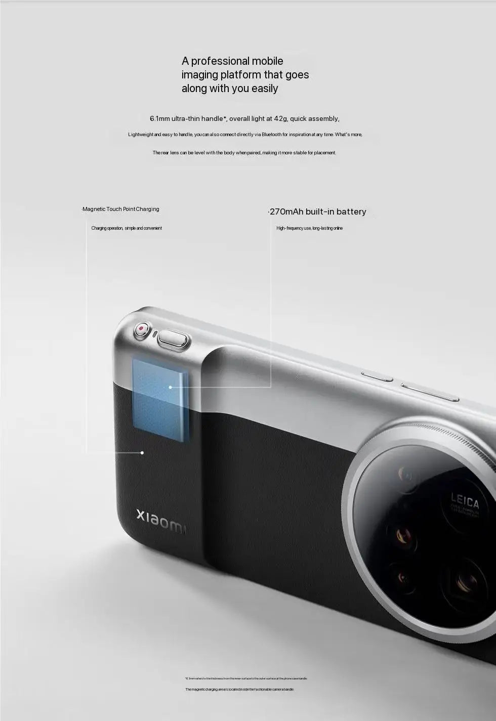 Original Xiaomi 15 Ultra Fashion Image Phone Kit Magnetic Portable Mobile Wireless Professional Photography Bluetooth Camera